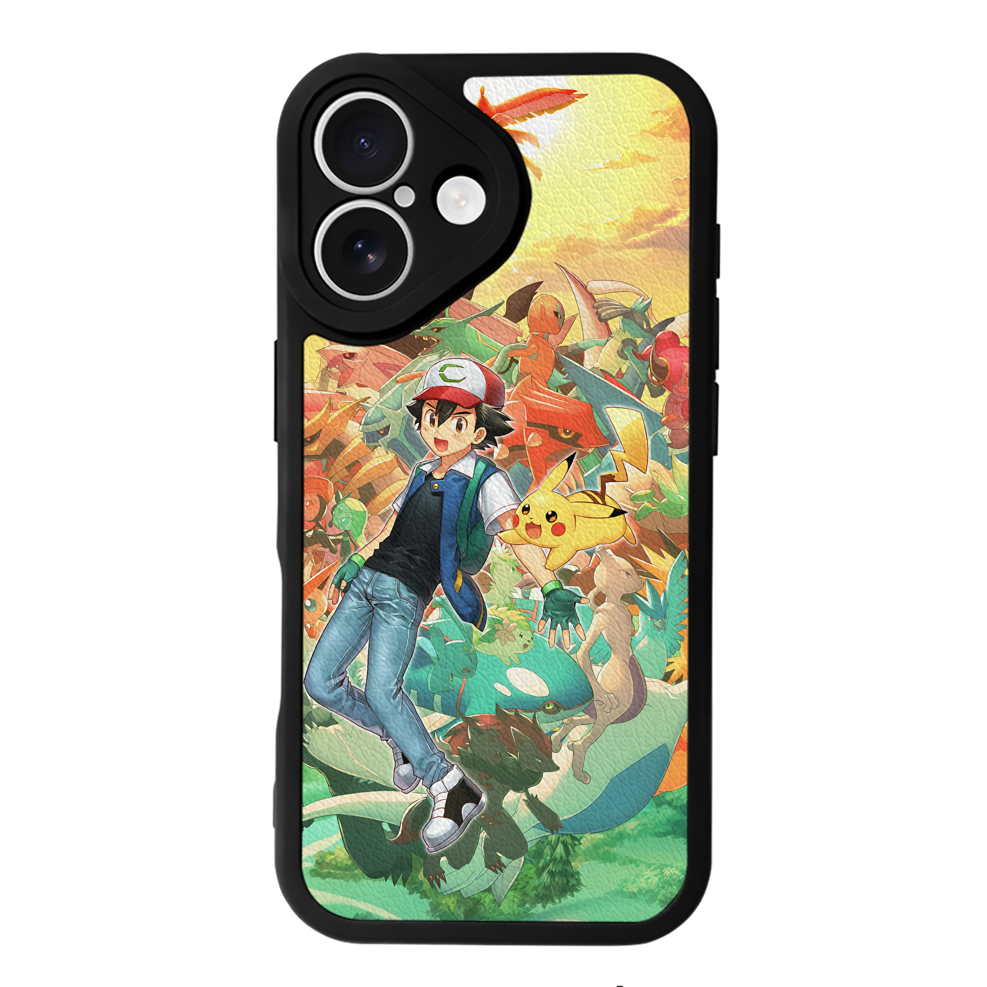 （画像用） ポケットモンスター Pokémon 【iPhone 16シリーズ対応】シリコンスマホケース（レザー調） 材質：シリコン